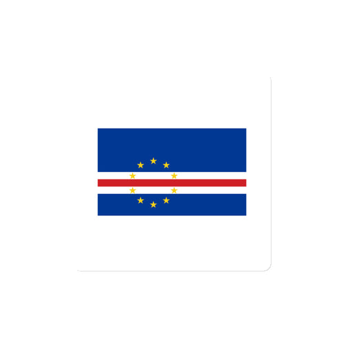 National Flag Magnets - Collection 1 Cape Verde / 4x4 / White