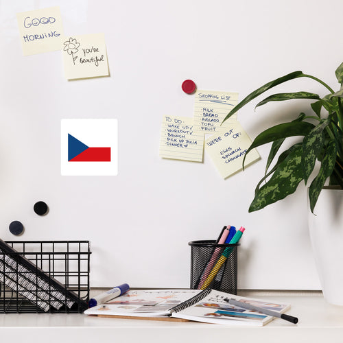 National Flag Magnets - Collection 1 Czech Republic / 4x4 / White