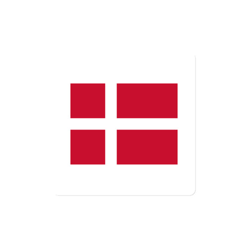 National Flag Magnets - Collection 1 Denmark / 4x4 / White