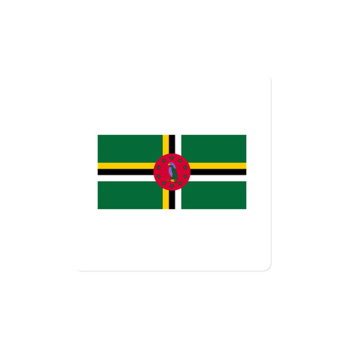 National Flag Magnets - Collection 1 Dominica / 4x4 / White