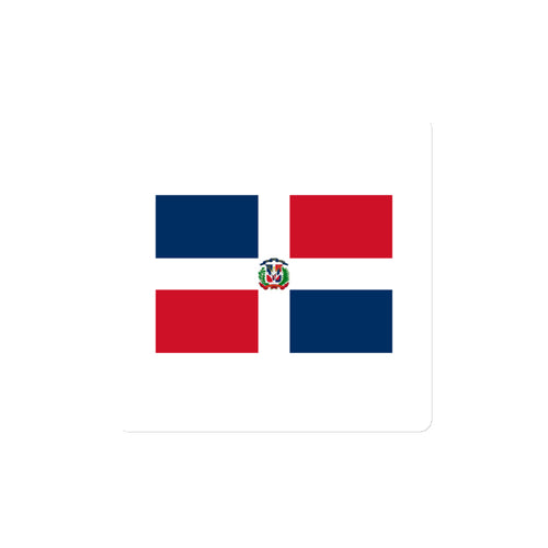 National Flag Magnets - Collection 1 Dominican Republic / 4x4 / White