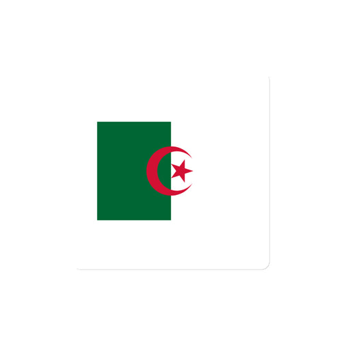 National Flag Magnets - Collection 1 Algeria / 4x4 / White