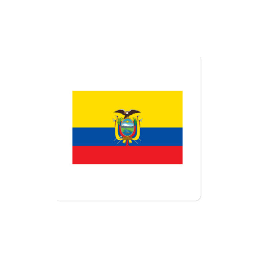 National Flag Magnets - Collection 1 Ecuador / 4x4 / White