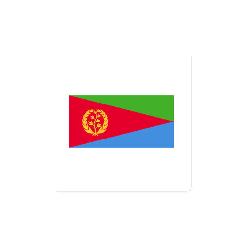 National Flag Magnets - Collection 1 Eritrea / 4x4 / White