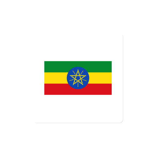 National Flag Magnets - Collection 1 Ethiopia / 4x4 / White