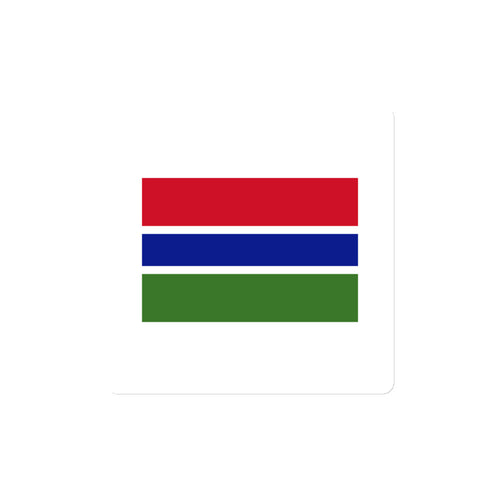 National Flag Magnets - Collection 1 Gambia / 4x4 / White