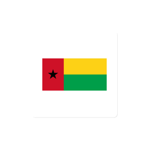 National Flag Magnets - Collection 1 Guinea-Bissau / 4x4 / White