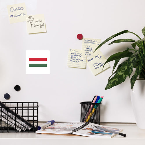 National Flag Magnets - Collection 1 Hungary / 4x4 / White
