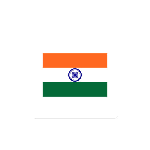 National Flag Magnets - Collection 1 India / 4x4 / White