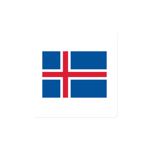 National Flag Magnets - Collection 1 Iceland / 4x4 / White