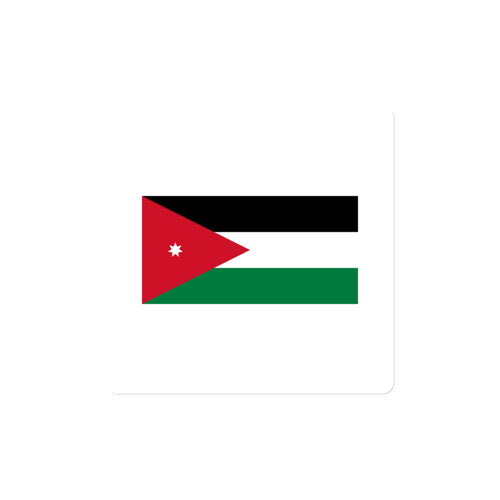 National Flag Magnets - Collection 1 Jordan / 4x4 / White