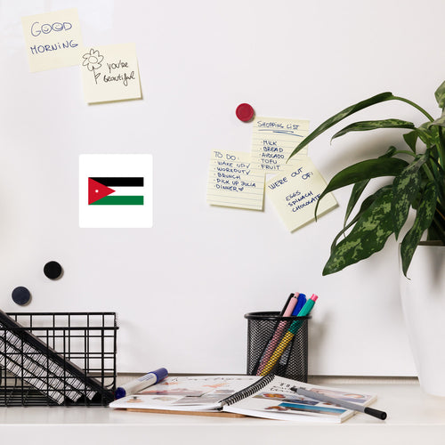 National Flag Magnets - Collection 1 Jordan / 4x4 / White