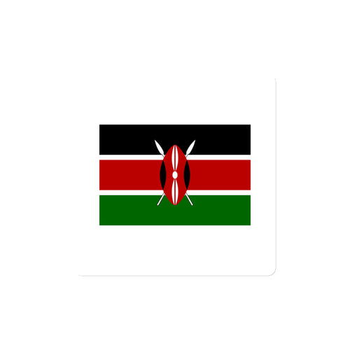 National Flag Magnets - Collection 1 Kenya / 4x4 / White