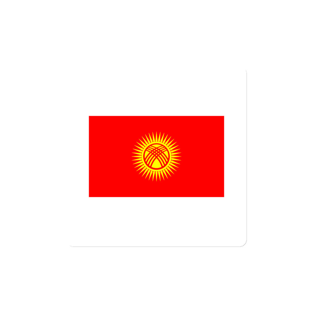 National Flag Magnets - Collection 1 Kyrgyzstan magnet-4x4