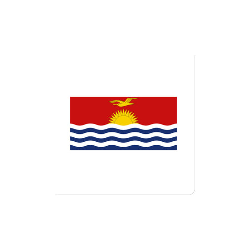 National Flag Magnets - Collection 1 Kiribati / 4x4 / White