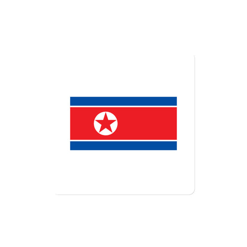 National Flag Magnets - Collection 1 North Korea / 4x4 / White