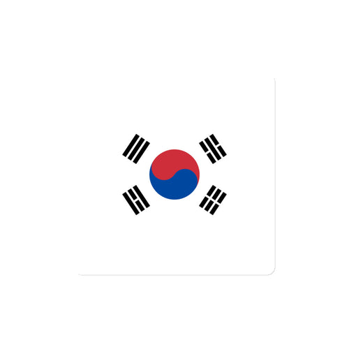 National Flag Magnets - Collection 1 South Korea / 4x4 / White