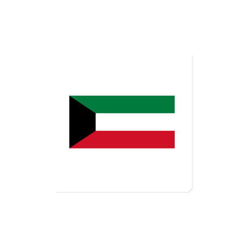 National Flag Magnets - Collection 1 Kuwait / 4x4 / White
