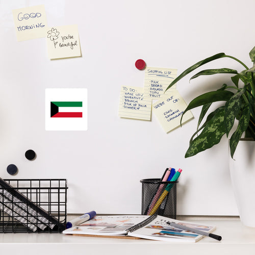 National Flag Magnets - Collection 1 Kuwait / 4x4 / White