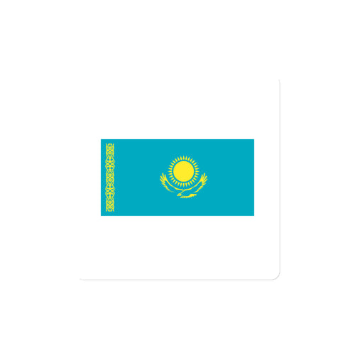 National Flag Magnets - Collection 1 Kazakhstan / 4x4 / White