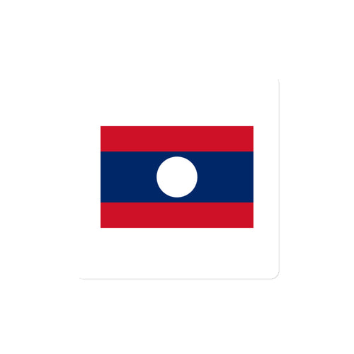 National Flag Magnets - Collection 1 Laos / 4x4 / White