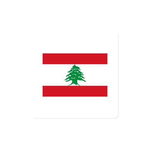 National Flag Magnets - Collection 1 Lebanon / 4x4 / White