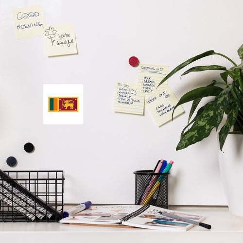 National Flag Magnets - Collection 2 Sri Lanka / 4x4 / White