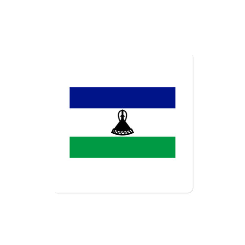 National Flag Magnets - Collection 2 Lesotho / 4x4 / White