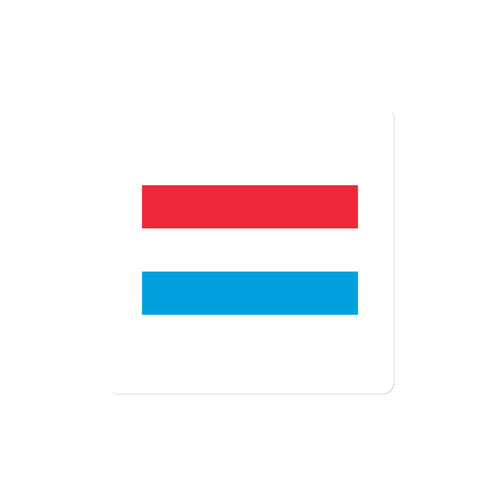 National Flag Magnets - Collection 2 Luxembourg / 4x4 / White