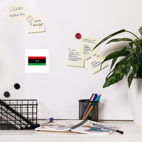 National Flag Magnets - Collection 2 Libya / 4x4 / White