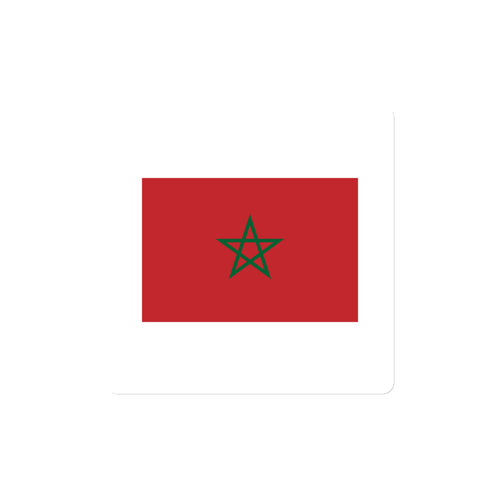 National Flag Magnets - Collection 2 Morocco / 4x4 / White