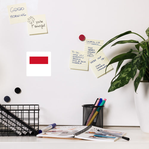 National Flag Magnets - Collection 2 Monaco / 4x4 / White