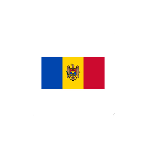 National Flag Magnets - Collection 2 Moldova / 4x4 / White