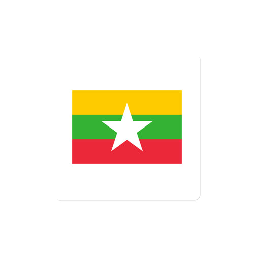 National Flag Magnets - Collection 2 Myanmar / 4x4 / White