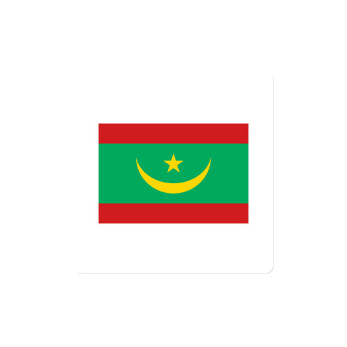 National Flag Magnets - Collection 2 Mauritania / 4x4 / White