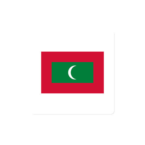National Flag Magnets - Collection 2 Maldives / 4x4 / White