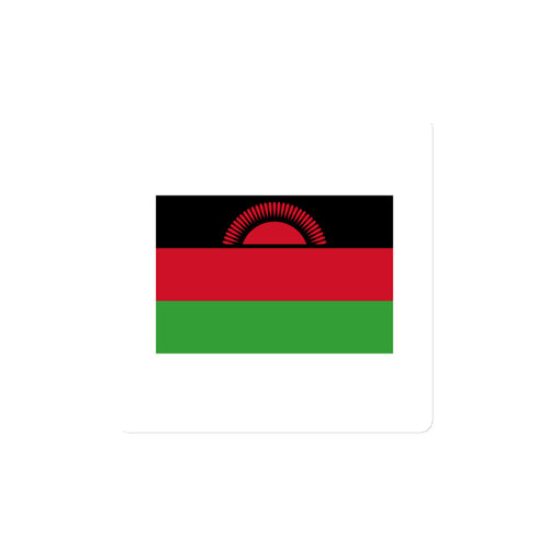National Flag Magnets - Collection 2 Malawi / 4x4 / White