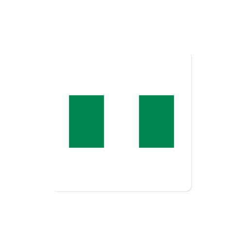 National Flag Magnets - Collection 2 Nigeria / 4x4 / White