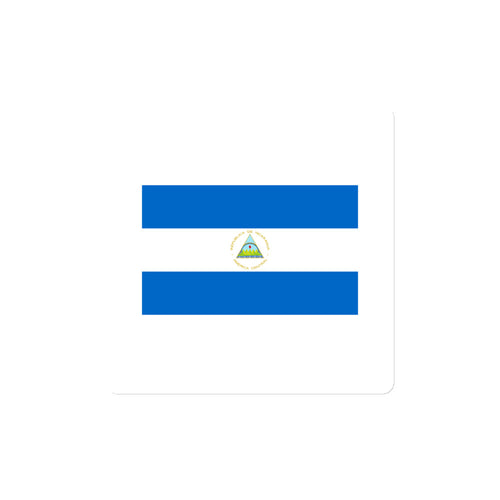 National Flag Magnets - Collection 2 Nicaragua / 4x4 / White