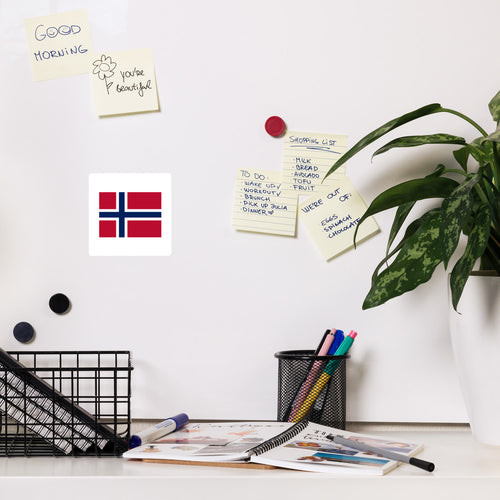 National Flag Magnets - Collection 2 Norway / 4x4 / White