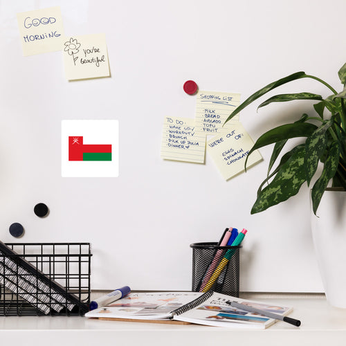 National Flag Magnets - Collection 2 Oman / 4x4 / White