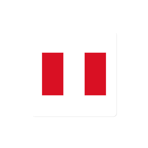 National Flag Magnets - Collection 2 Peru / 4x4 / White