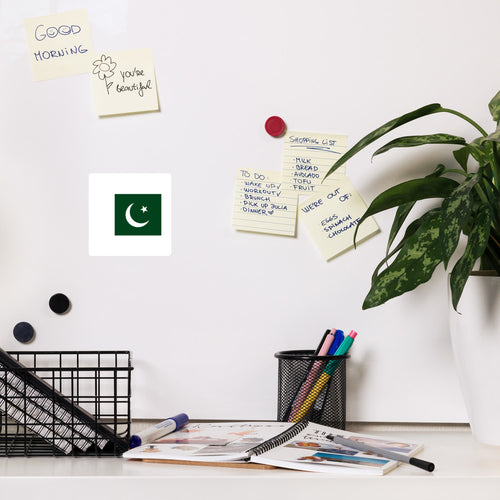 National Flag Magnets - Collection 2 Pakistan / 4x4 / White