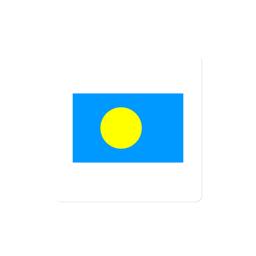 National Flag Magnets - Collection 2 Palau / 4x4 / White