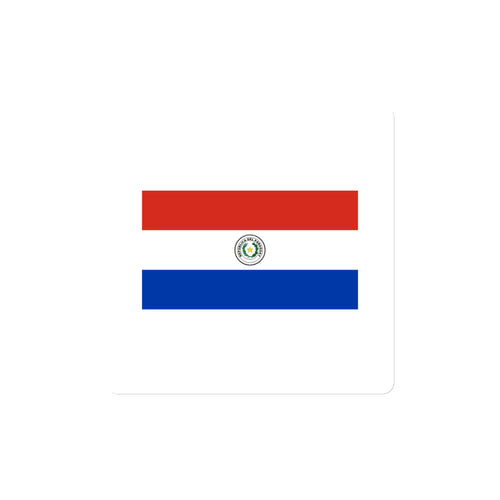 National Flag Magnets - Collection 2 Paraguay / 4x4 / White