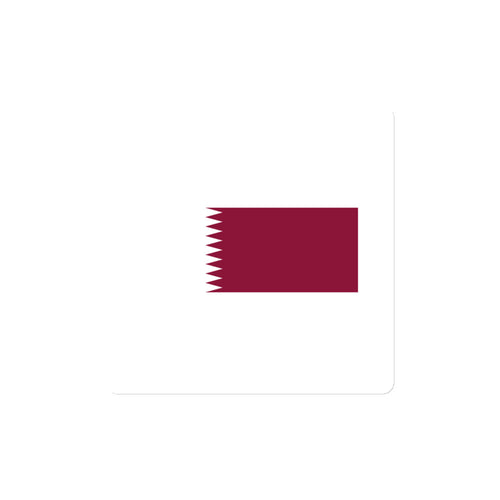 National Flag Magnets - Collection 2 Qatar / 4x4 / White