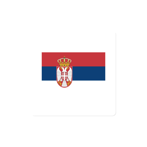 National Flag Magnets - Collection 2 Serbia / 4x4 / White