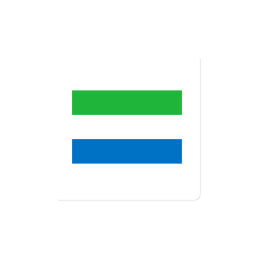 National Flag Magnets - Collection 2 Sierra Leone / 4x4 / White