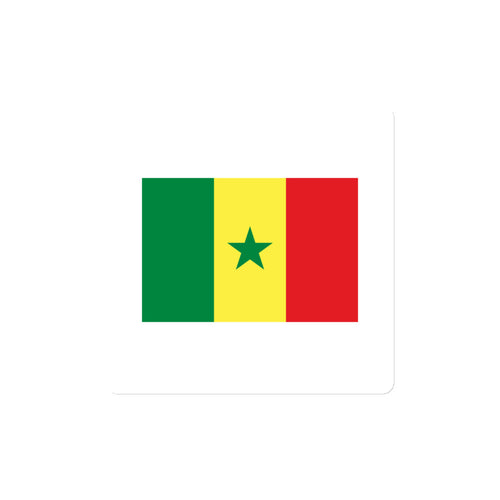 National Flag Magnets - Collection 2 Senegal / 4x4 / White