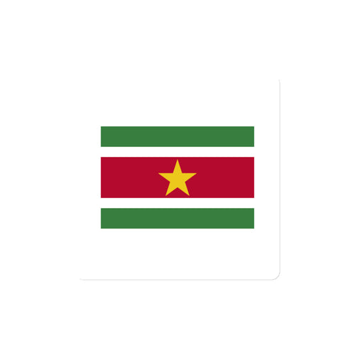 National Flag Magnets - Collection 2 Suriname / 4x4 / White